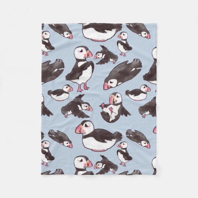 Fertigen Sie Puffin-Baby-Fleece-Decke besonders an Fleecedecke (Vorderseite)