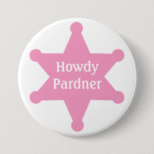 Fertigen Sie rosa Sheriff-Abzeichen besonders an Button