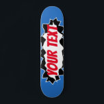 Fertigen Sie Skateboard<br><div class="desc">Fertigen Sie Geburtstagsgeschenk-Skateboardplattform des Kindes kundenspezifisch an. Cooler hölzerner Skatebrettentwurf für Jungen und Mädchen. Spaß-Geburtstagsgeschenkidee für Kinder. Personifizieren Sie mit Ihrem eigenen einzigartigen Namen, lustige Zitat- oder Monogrammbuchstaben. Einzigartige Geburtstagsgeschenkidee für Skatersohn, Enkel, Neffeen, Cousin, Tochter, Schwester, Bruder, Freunde, Freund, Freundin etc. zerriss Loch mit dem verrückten Text, der durch bricht....</div>