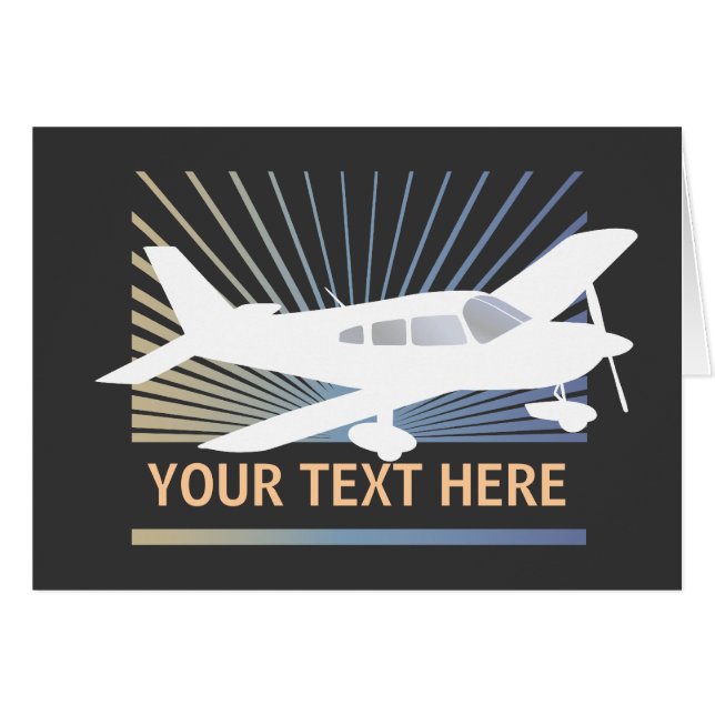 Fertigen Sie Text - niedriger Flügel-Flugzeug (Vorderseite (Horizontal))