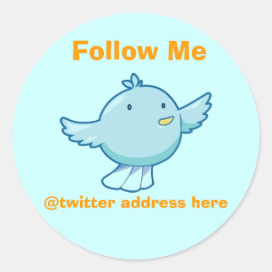 Fertigen Sie Twitter-Aufkleber besonders an Runder Aufkleber