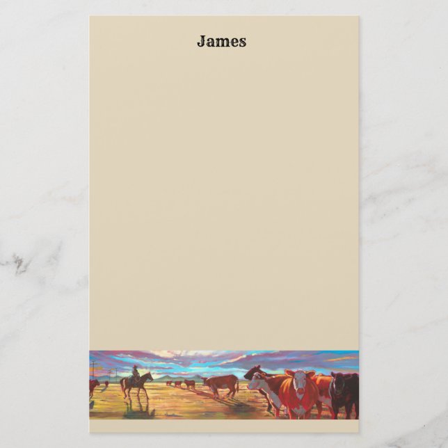 Fertigen Sie Vieh-Papierbriefpapier besonders an Briefpapier (Vorderseite)