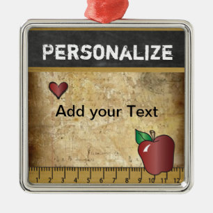 Fertigen Sie Vintages für Lehrer besonders an Ornament Aus Metall