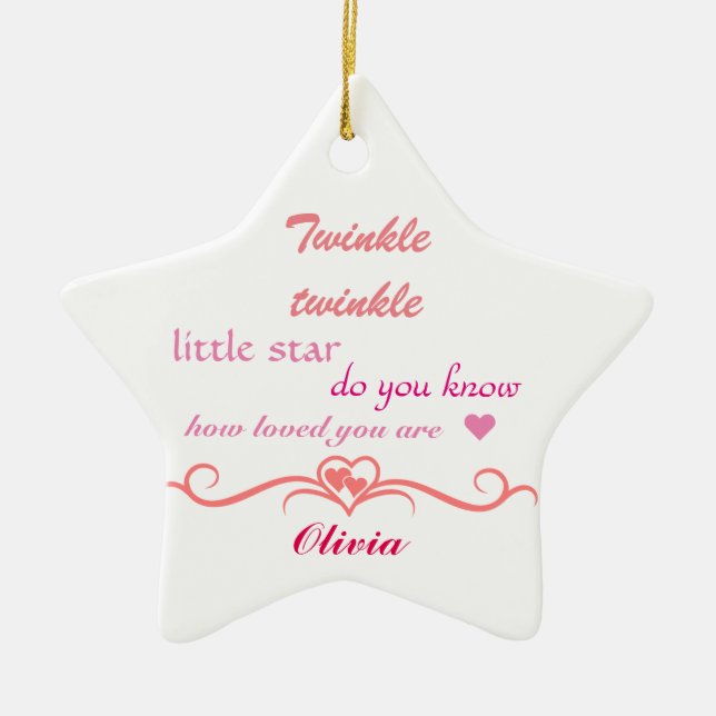 Fertigen Sie, Weihnachtsverzierungsstern besonders Keramik Ornament (Vorne)