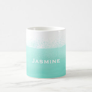 Fertigen tadelloses grünes Aquarellspritzen des Tasse