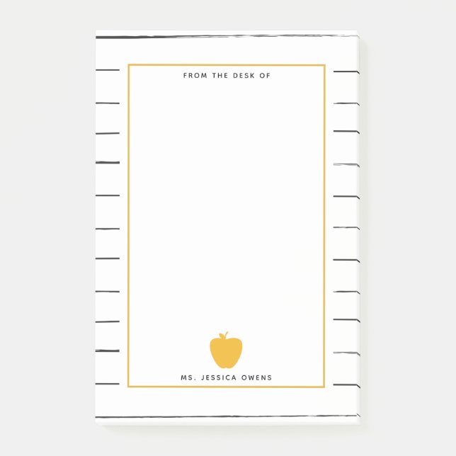 Fertiger Apfellehrer Post-it Klebezettel (Vorderseite)