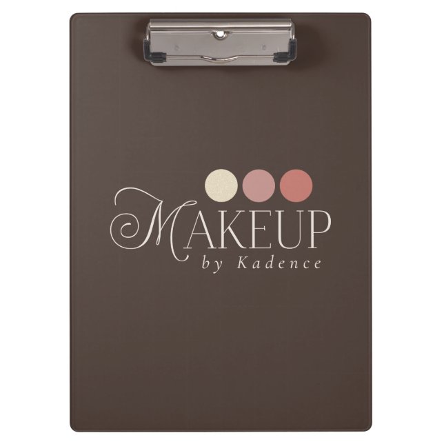 Fertiges Logo Marken Make-up-Artist Klemmbrett (Vorderseite)