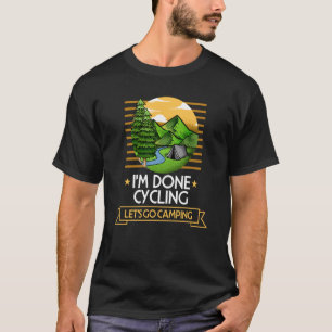 Fertiges Radfahren Lasse Go Camping Biking Nature  T-Shirt