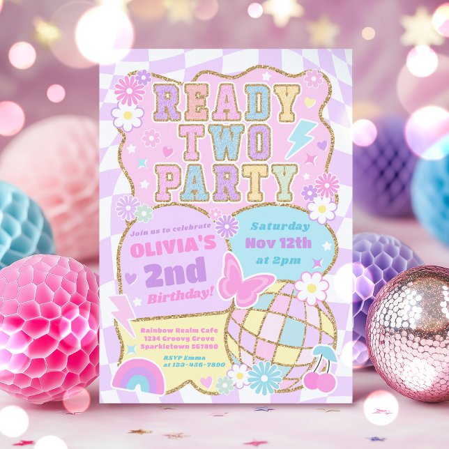 Fertigstellung 2 Party Groovy Preppy Varsity 2. Ge Einladung (Von Creator hochgeladen)