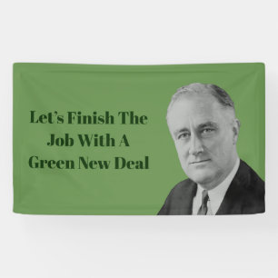 Fertigstellung des Jobs Green New Deal Banner