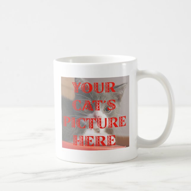 Fertigte das Foto Ihrer Katze besonders an Kaffeetasse (Rechts)