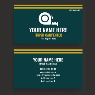 Fertigzimmermann Professional Forest Grün & Gold Visitenkarte