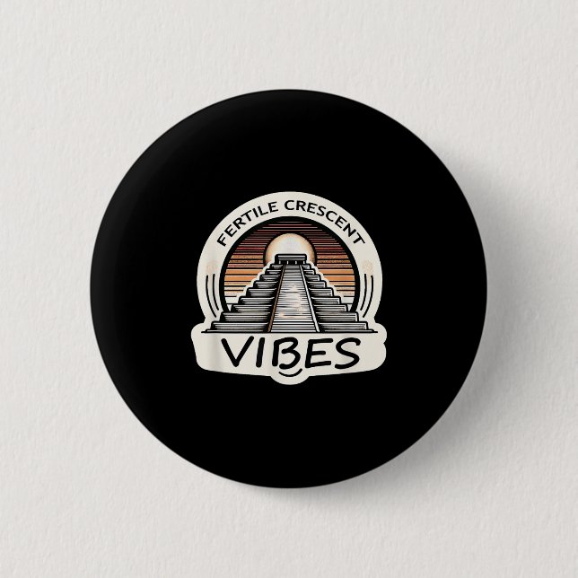 Fertile Crescent Vibes Funny Ancient Mesopotamian Button (Vorderseite)