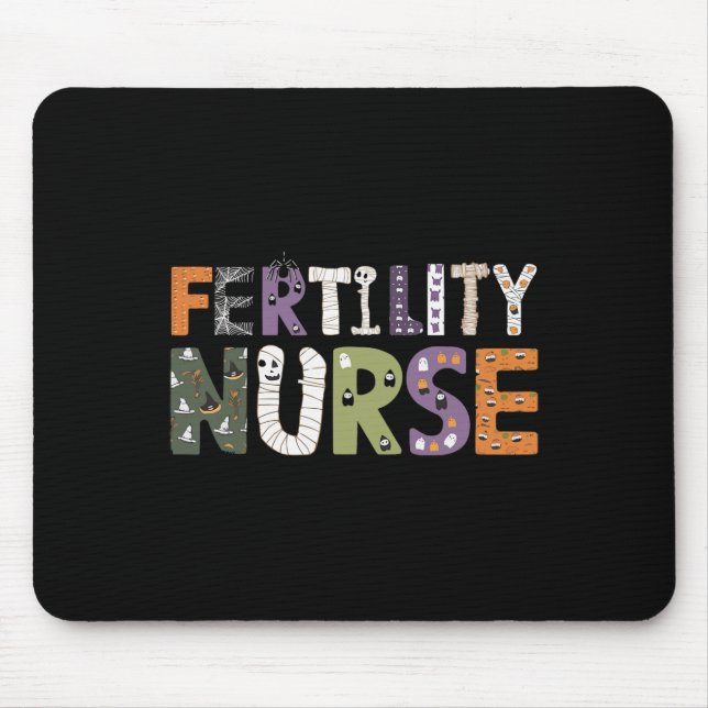 Fertilität heilt Halloween Spooky Nursing Trick od Mousepad (Vorne)