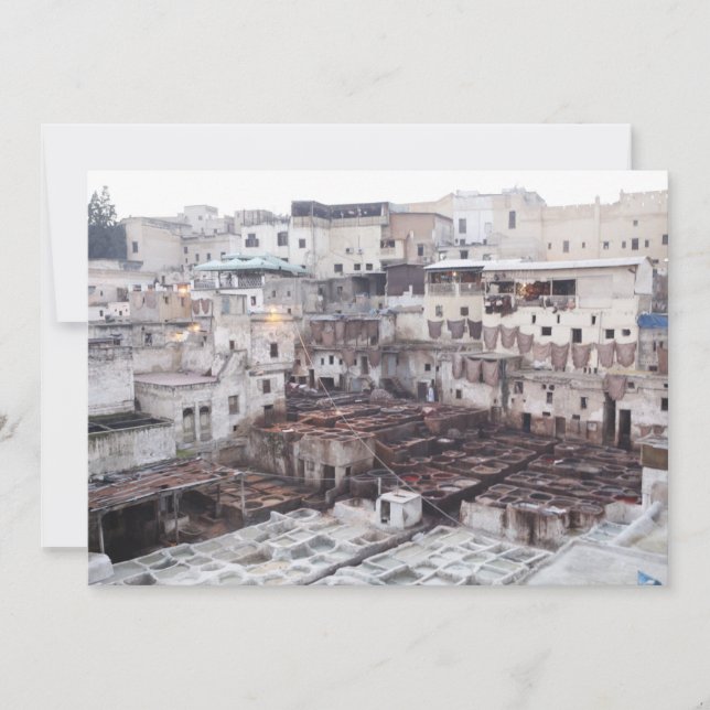 Fes Leather Tannery - Fes - Marokko - Postkarte (Vorderseite)