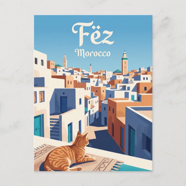 Fès Marokko Postkarte (Vorderseite)