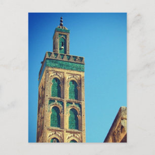 fes minaret medina postkarte