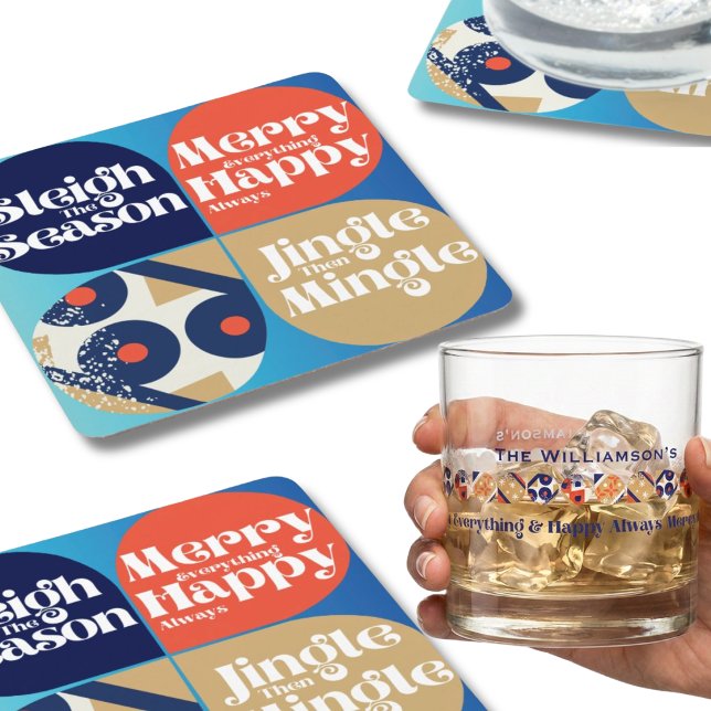 Fescher Weihnachtsgetränk Untersetzer Set (Listing is for a set of 6 coasters the glass is sold separately as part of same collection)