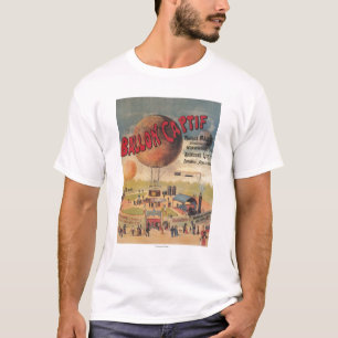 Fesselballonfahrten auf einem Ausstellungsposter T-Shirt