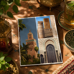 Fesselnde marokkanische Medina-Architektur-Postkar Postkarte