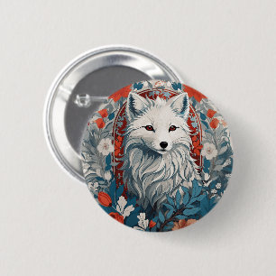 Fesselndes Arktis-Fuchs-Wildleben Button