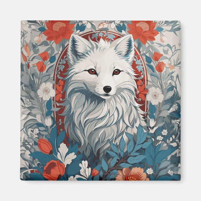 Fesselndes Arktis-Fuchs-Wildleben  Magnet (Vorne)