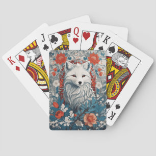 Fesselndes Arktis-Fuchs-Wildleben Spielkarten