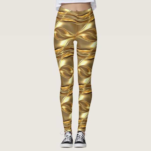 Fesselndes Goldmuster Leggings (Vorderseite)