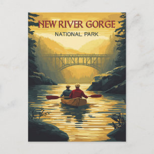 Fesselndes New River Gorge National Park Postkarte
