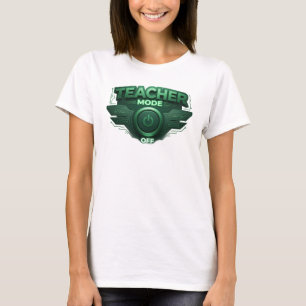 Fesselndes Türkis LEHRMODUS AUS Kreativer Druck T-Shirt