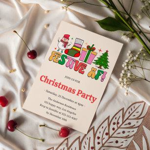 Fest AF Funny Christmas Party Moderner Urlaub Einladung