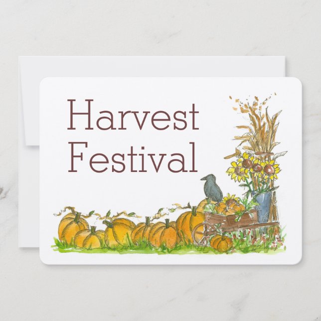 Fest der Ernte des Fall Harvest Einladung (Vorderseite)