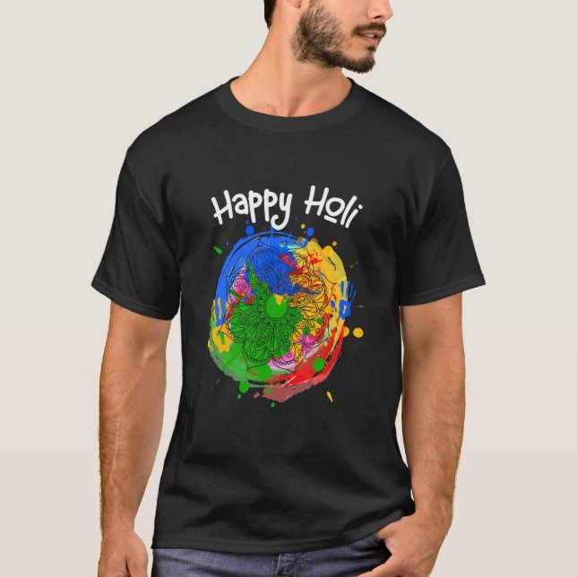 Fest der Farben Happy Holi 2023 für Hindu T-Shirt (Vorderseite)