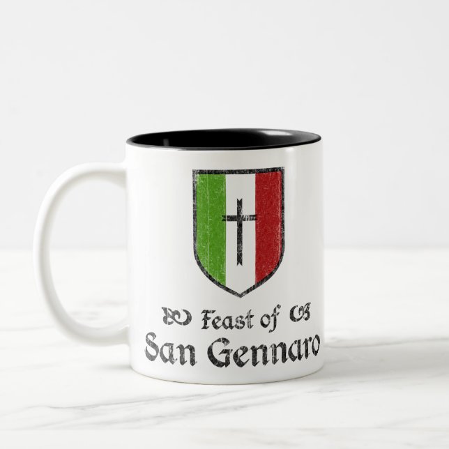 Fest der Festival-Tasse San Gennaro New York Zweifarbige Tasse (Links)