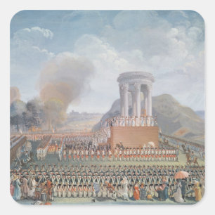 Fest der Föderation, 14. Juli 1790 Quadratischer Aufkleber