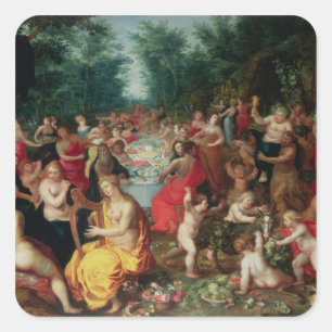 Fest der Götter Quadratischer Aufkleber