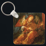 Fest der Rose Garlands Engel von Albrecht Durer Schlüsselanhänger<br><div class="desc">Fest der Rose Garlands (Engeldetails) (1506) von Albrecht Dürer (1471-1528). Eine Vintage Renaissance-Ära mit einem religiösen Porträtmalerei,  in dem ein musikalischer Engel auf einem Musikinstrument,  der Laute,  Musik spielt.</div>