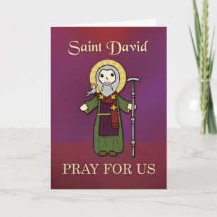 Fest des hl. David Simple Saint Pray für uns Karte