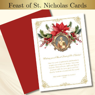 Fest des hl. Nikolaus Rote Poinsettien Weihnachten