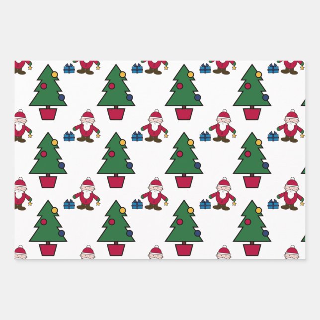 Fest-Feiertage-Umschlagpapier Geschenkpapier Set (Vorderseite)
