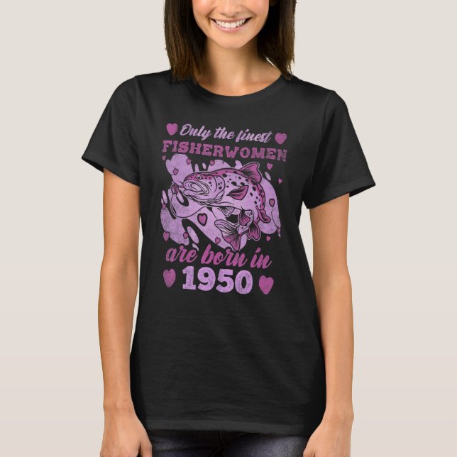 Fest Fisch Forelle Geboren 1950 Frauen 73. Bir T-Shirt (Vorderseite)