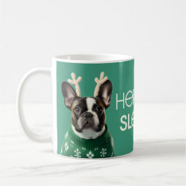 Fest französische Bulldog-Tasse - Hier bis Sleigh Kaffeetasse