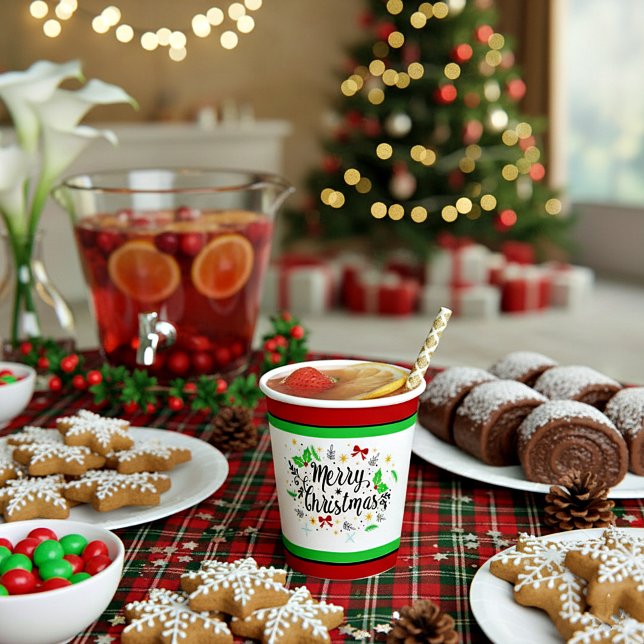 Fest fröhliche Weihnachtszeitungen Pappbecher (Von Creator hochgeladen)
