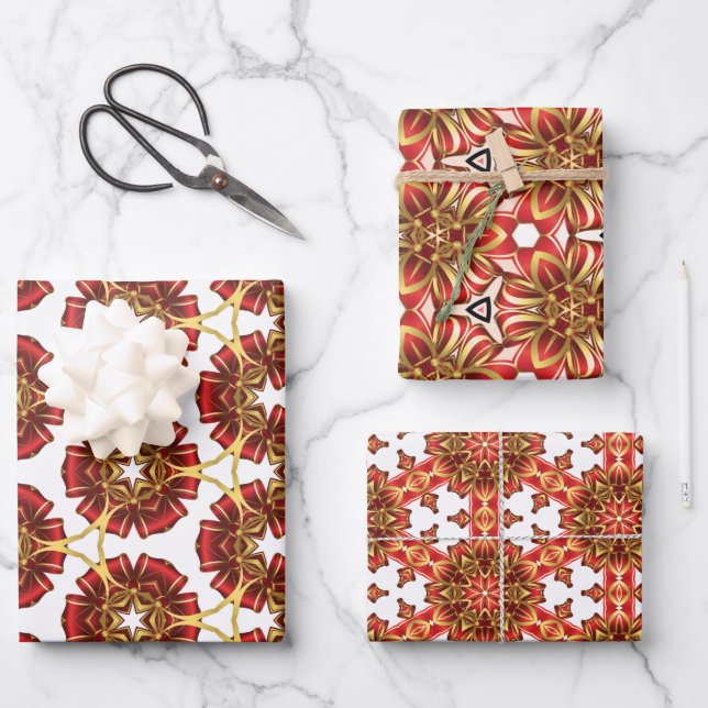 Fest Frolic Christmas Wrapping Paper Set Geschenkpapier Set (Vorderseite)