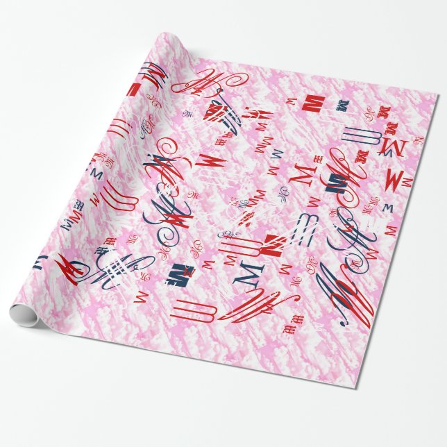 Fest Fuchsia Pink Clouds Dekoration Geschenkpapier (Ungerollt)