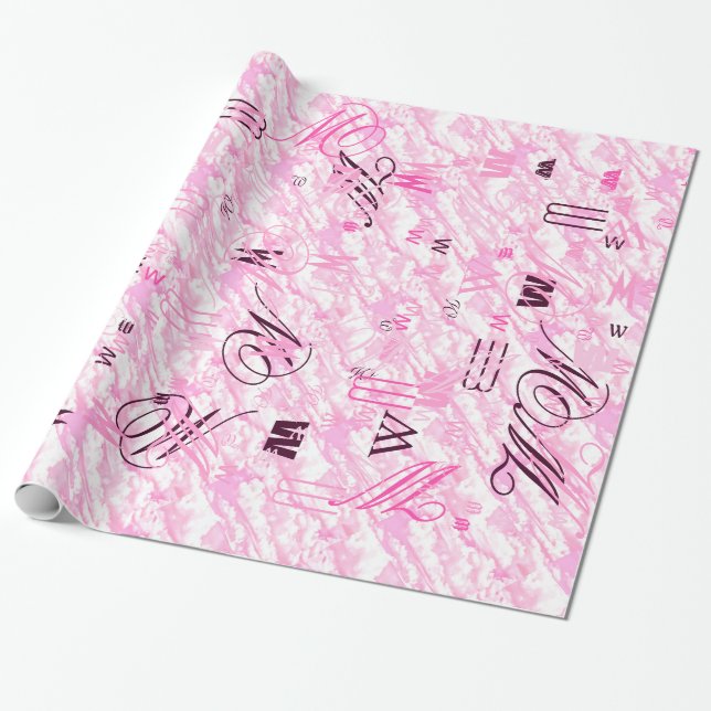 Fest Fuchsia Pink Clouds Dekoration Geschenkpapier (Ungerollt)