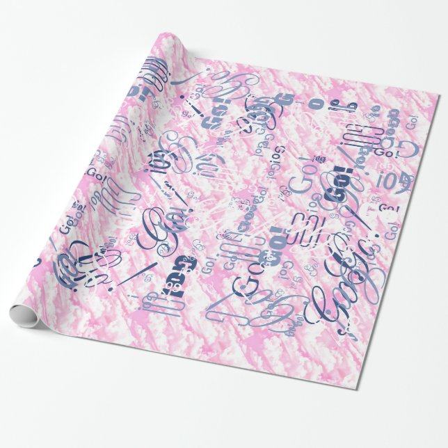 Fest Fuchsia Pink Clouds Dekoration Geschenkpapier (Ungerollt)