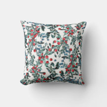 Fest gefärbte rote und blaue Beeren immergrüner Kr