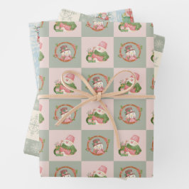 Fest gefeiertes Weihnachtswrapping Paper Geschenkpapier Set