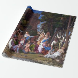 Fest Giovanni Bellini Titian der Götter Geschenkpapier